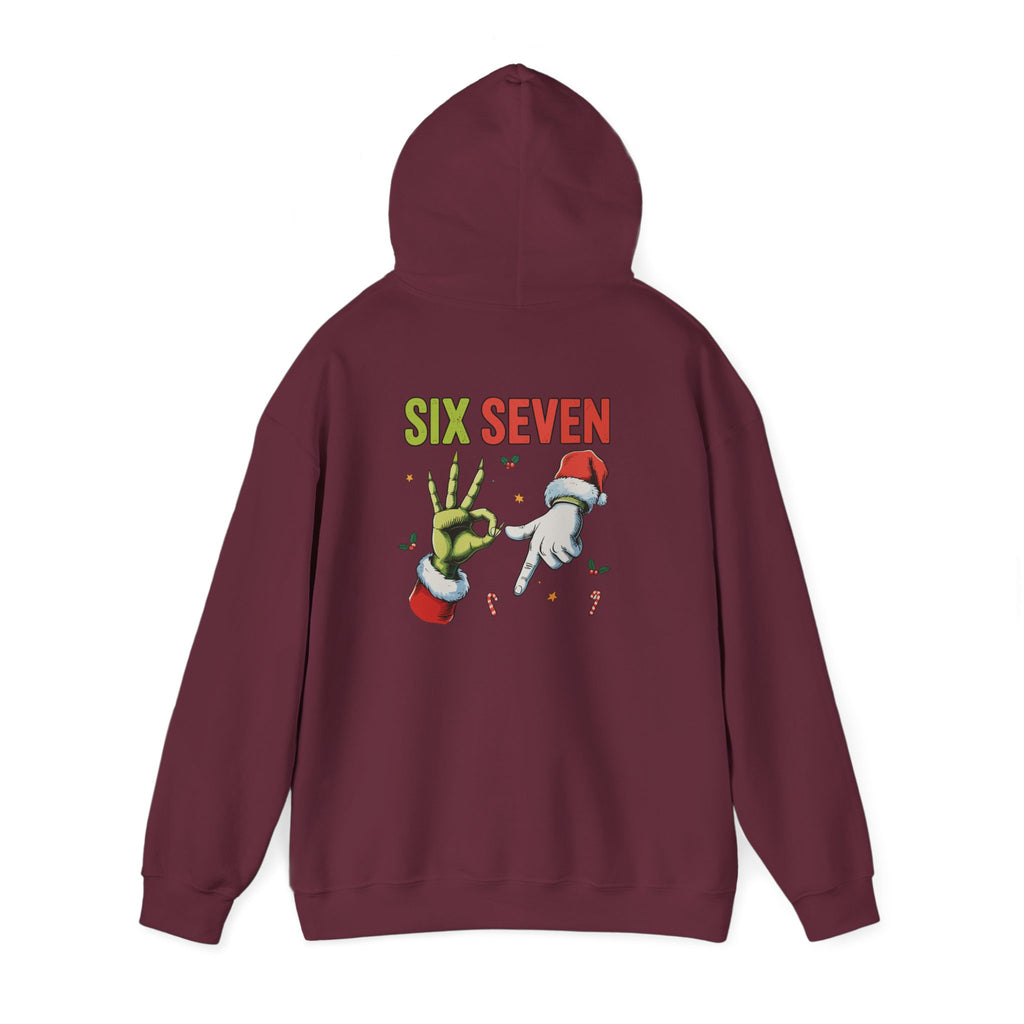 Six Seven 6 7 Hooded Sweatshirt Santa Grinch Punk Goth Unisex