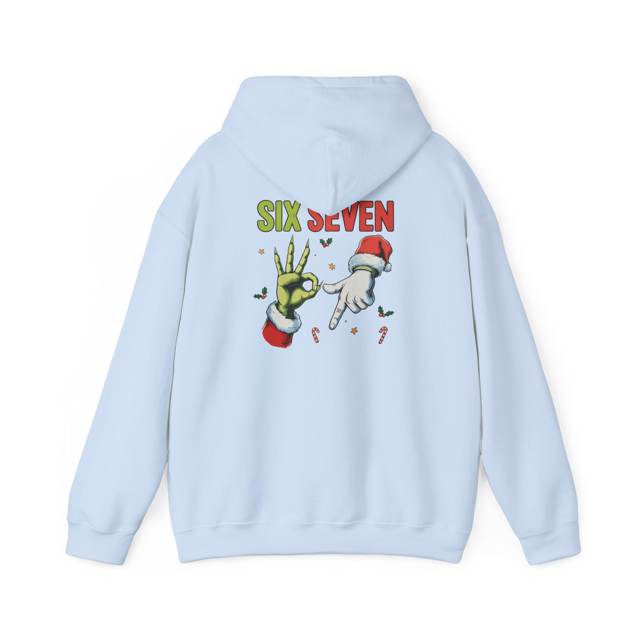 Six Seven 6 7 Hooded Sweatshirt Santa Grinch Punk Goth Unisex