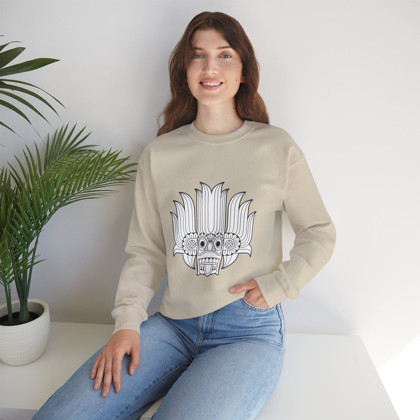 Sri Lankan Traditional Mask Sweatshirt — Heritage Sri Lanka Folk Design