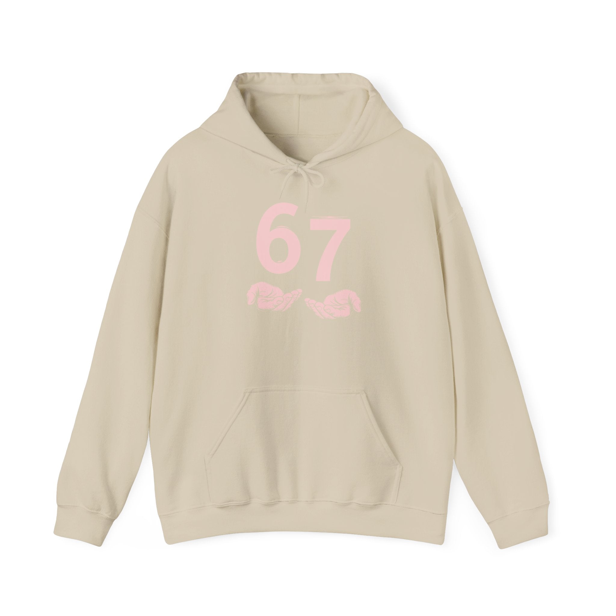 Gothic Number Graphic Hoodie - Six Seven Hand Pullover