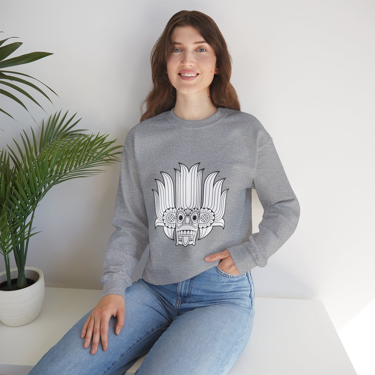 Sri Lankan Traditional Mask Sweatshirt — Heritage Sri Lanka Folk Design