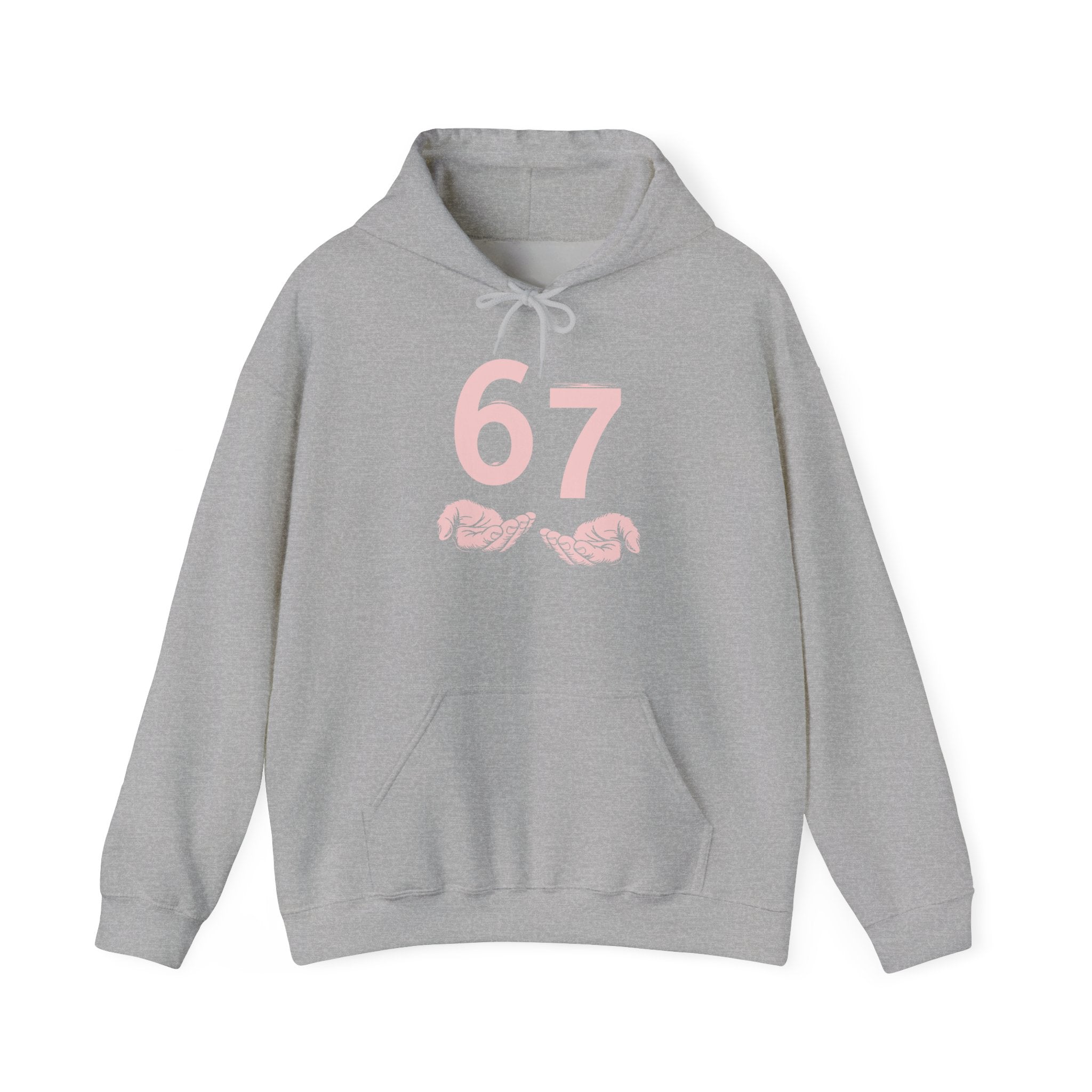 Gothic Number Graphic Hoodie - Six Seven Hand Pullover