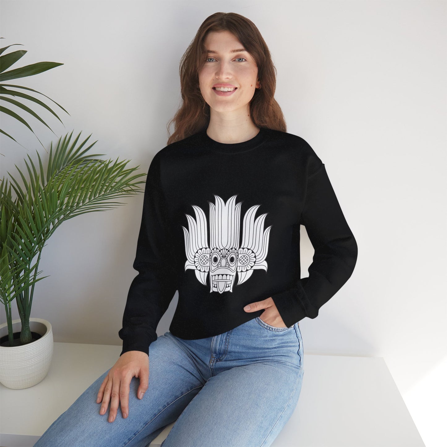 Sri Lankan Traditional Mask Sweatshirt — Heritage Sri Lanka Folk Design