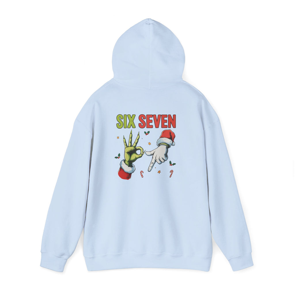 Six Seven 6 7 Hooded Sweatshirt Santa Grinch Punk Goth Unisex