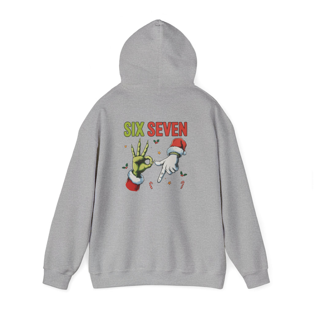 Six Seven 6 7 Hooded Sweatshirt Santa Grinch Punk Goth Unisex