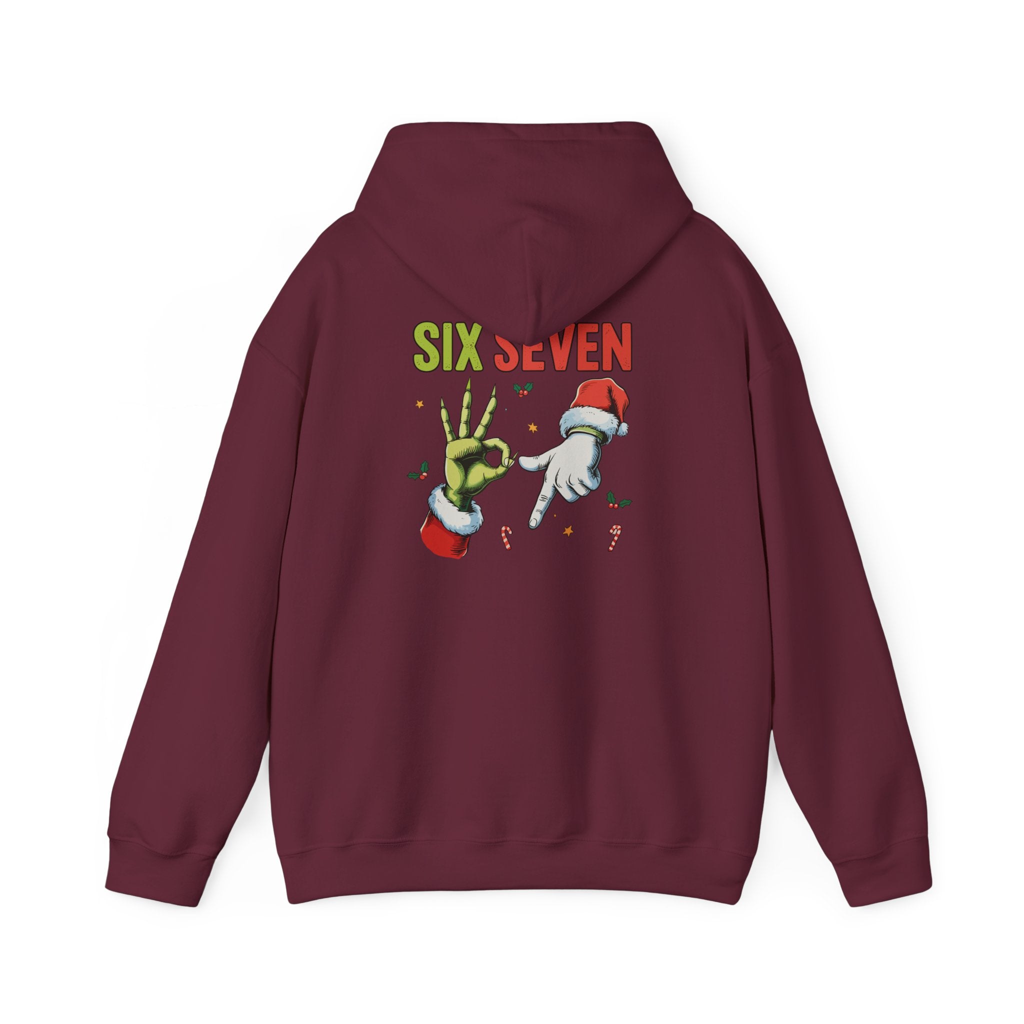 Six Seven 6 7 Hooded Sweatshirt Santa Grinch Punk Goth Unisex