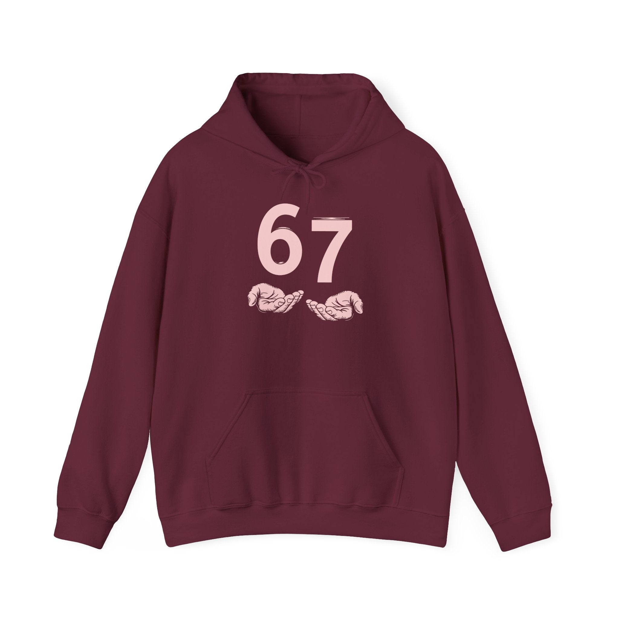 Gothic Number Graphic Hoodie - Six Seven Hand Pullover