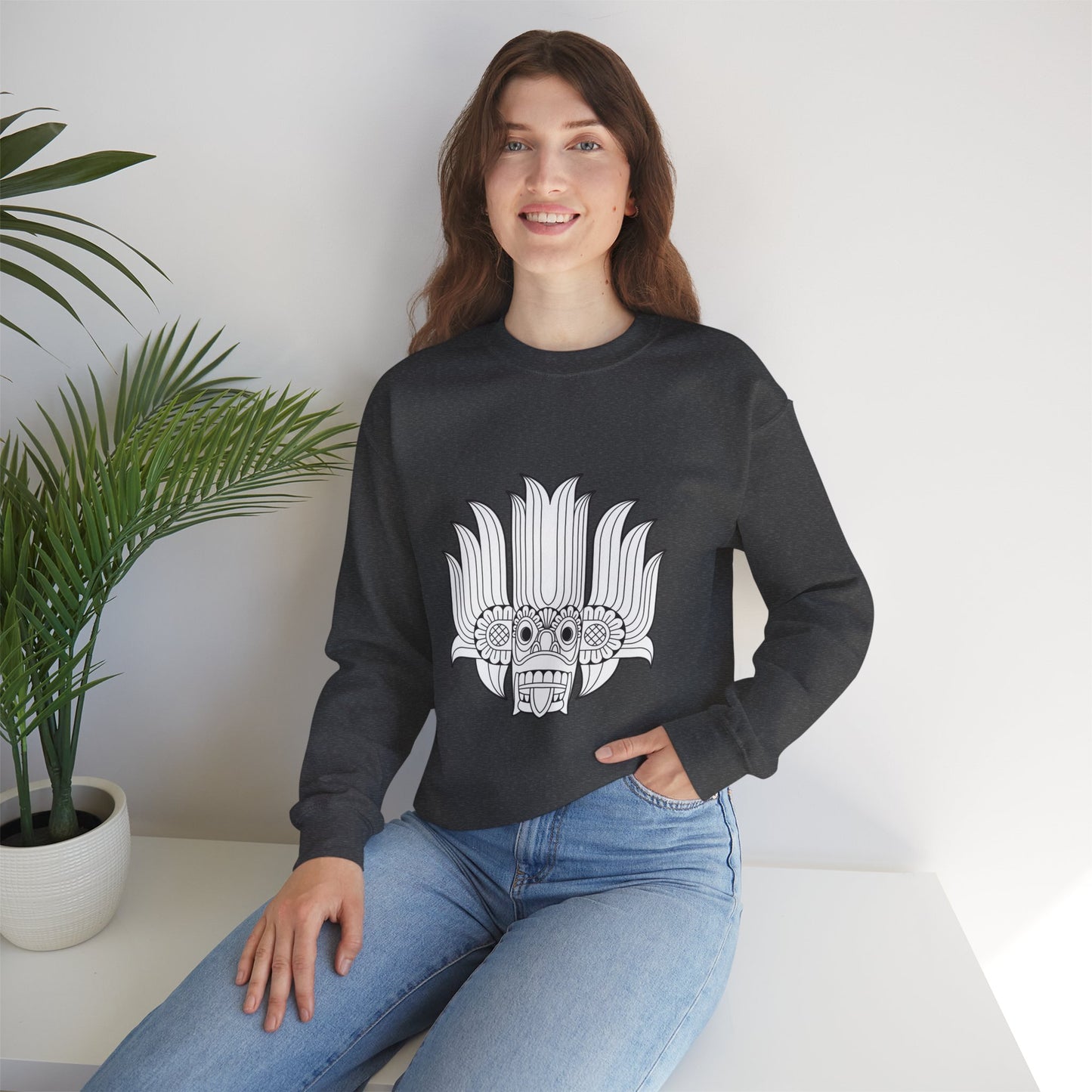 Sri Lankan Traditional Mask Sweatshirt — Heritage Sri Lanka Folk Design