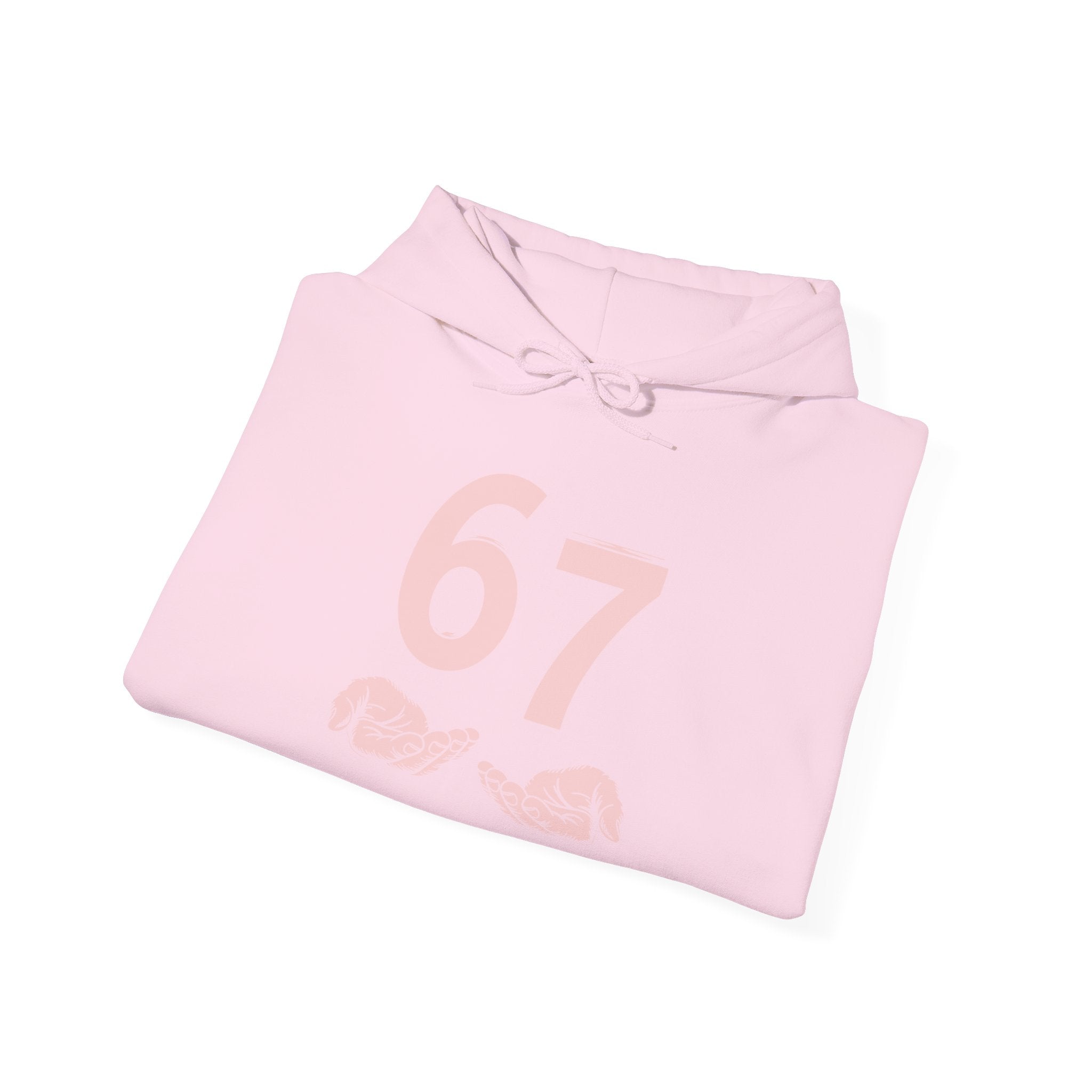 Gothic Number Graphic Hoodie - Six Seven Hand Pullover