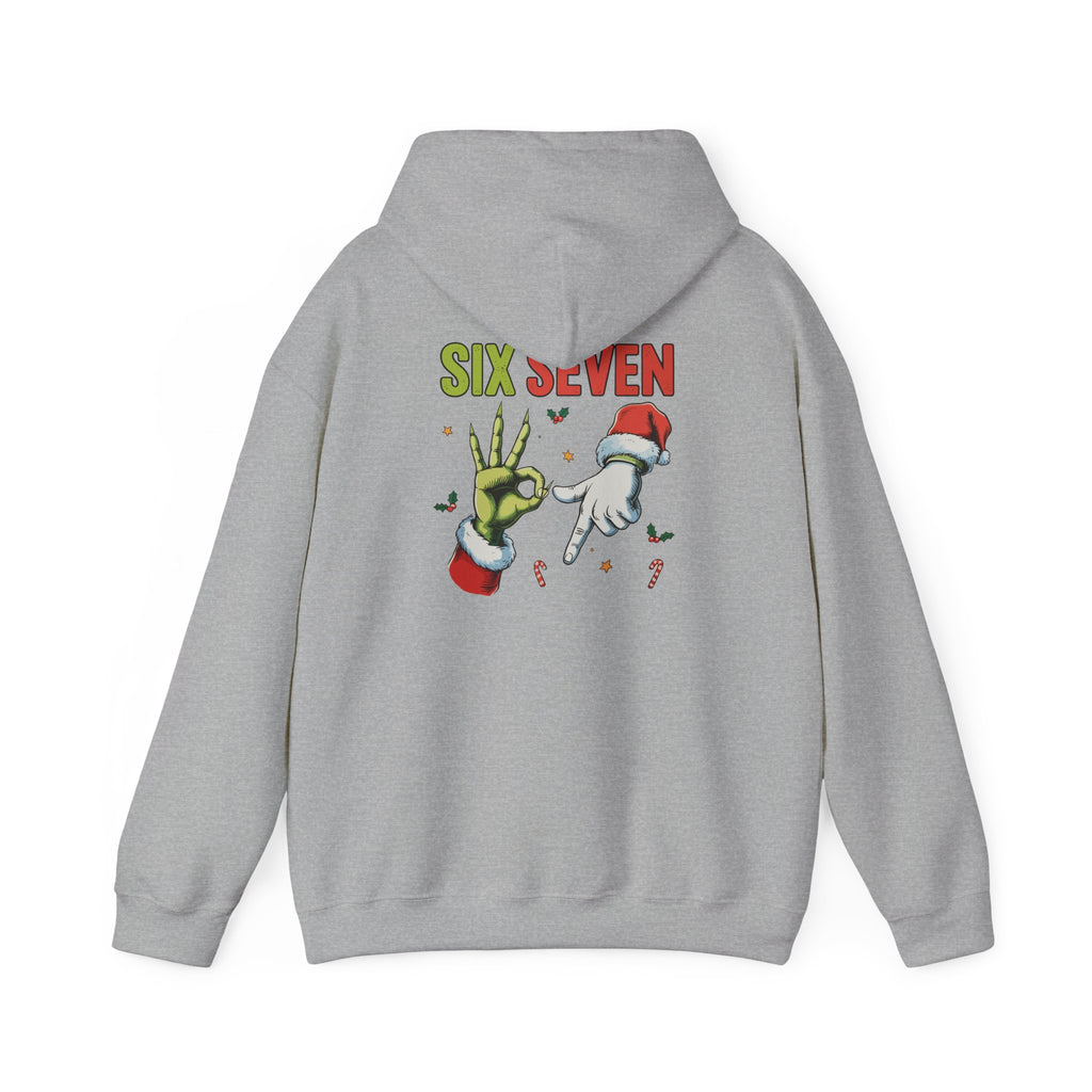Six Seven 6 7 Hooded Sweatshirt Santa Grinch Punk Goth Unisex