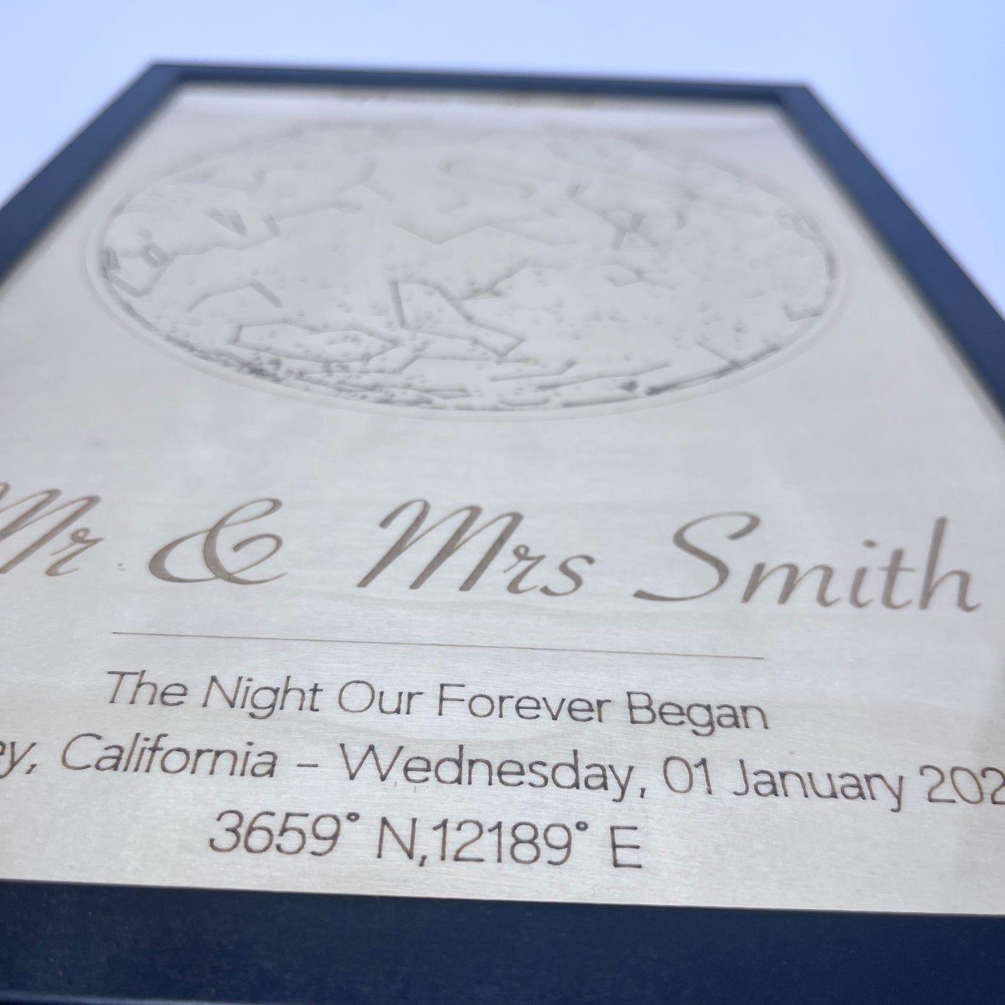Custom Star Map Laser Engraving – Personalized Wedding & Milestone Gift - First Date - Birth Day